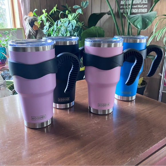 💜 Koodee 30oz Tumbler Bundle (4-Pack)- Insulated & Handled 🩵 - Picture 3 of 13